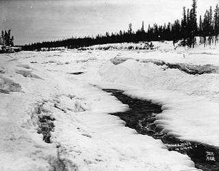 Yukon River frozen over